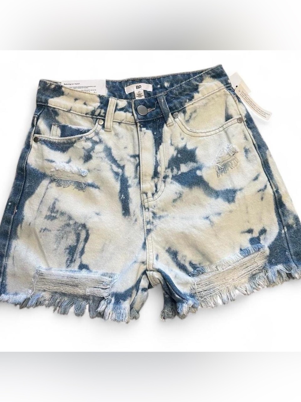 🎁5 FOR $50 SALE🎁 NWT BP. High Rise Bleach Style Distressed Denim Shorts